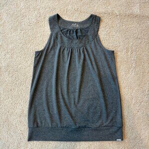 Eddie Bauer Gray White Pinstripe Tank Top Shirt